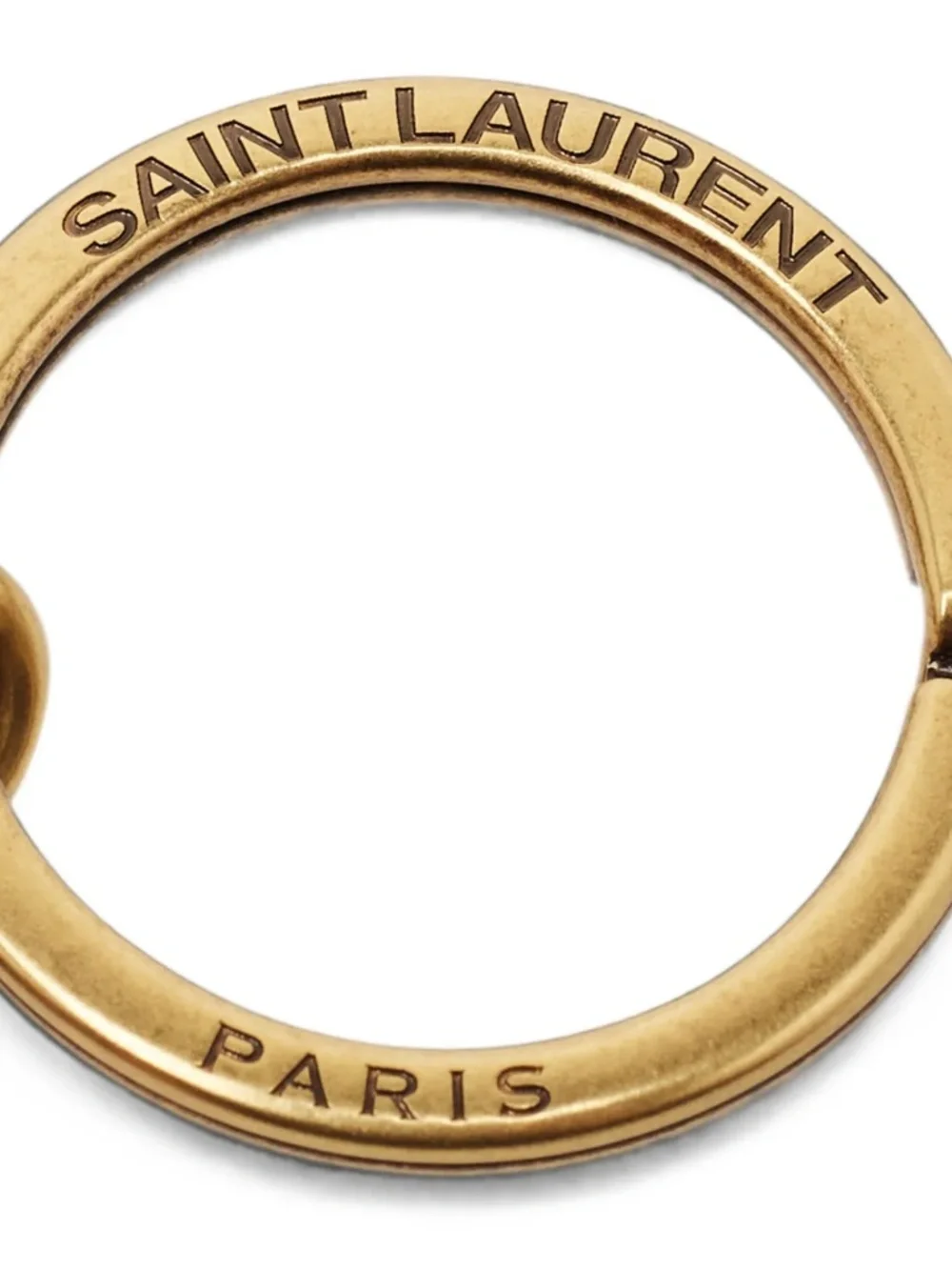 Saint Laurent YSL Surf Surfboard Logo Stripe Wood Charm Keychain Key Ring Fob